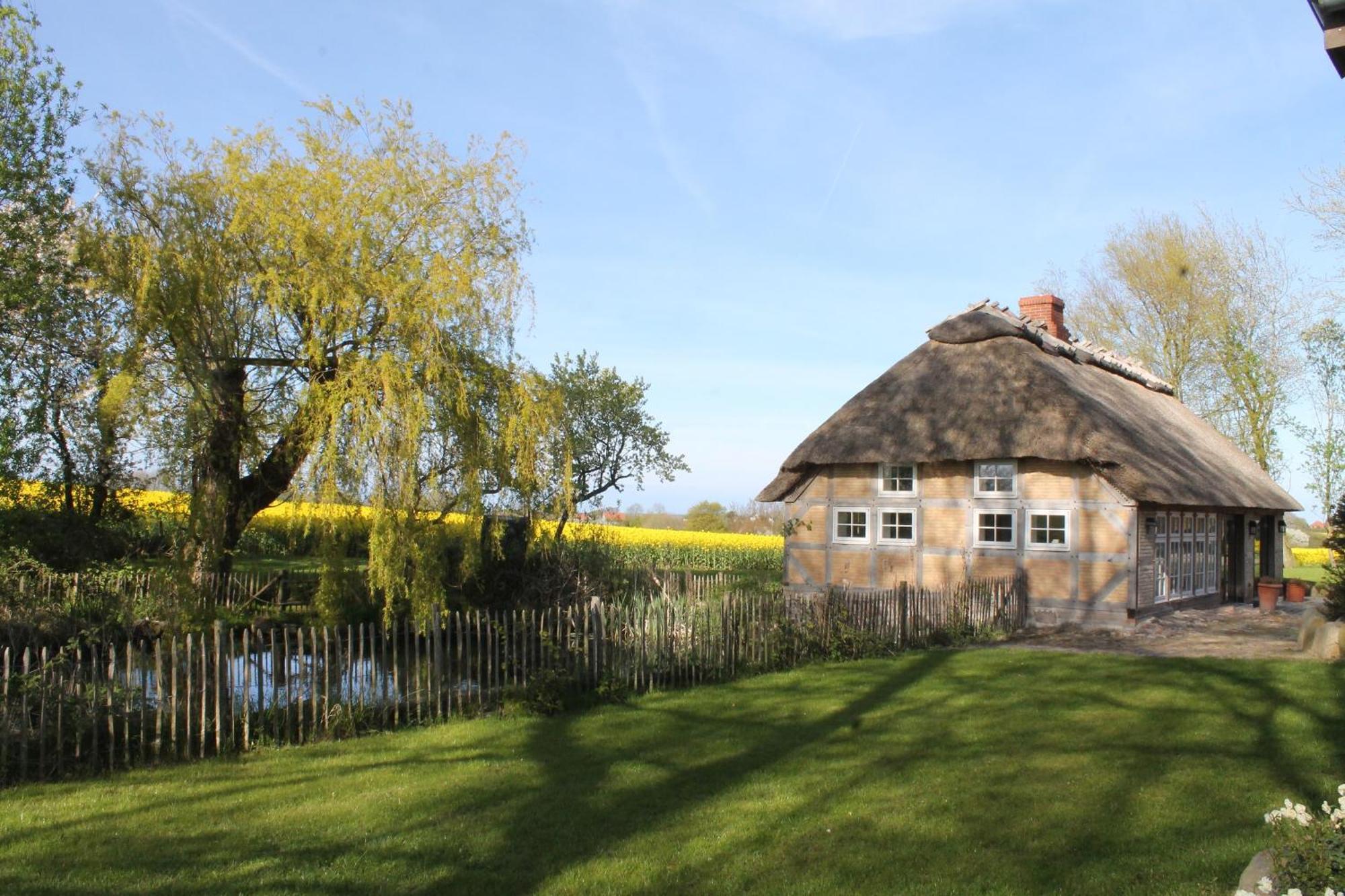 Urgemuetliche Reetdachkate Mit Grossem Kamin Und Sauna Villa Pommerby  Exterior photo